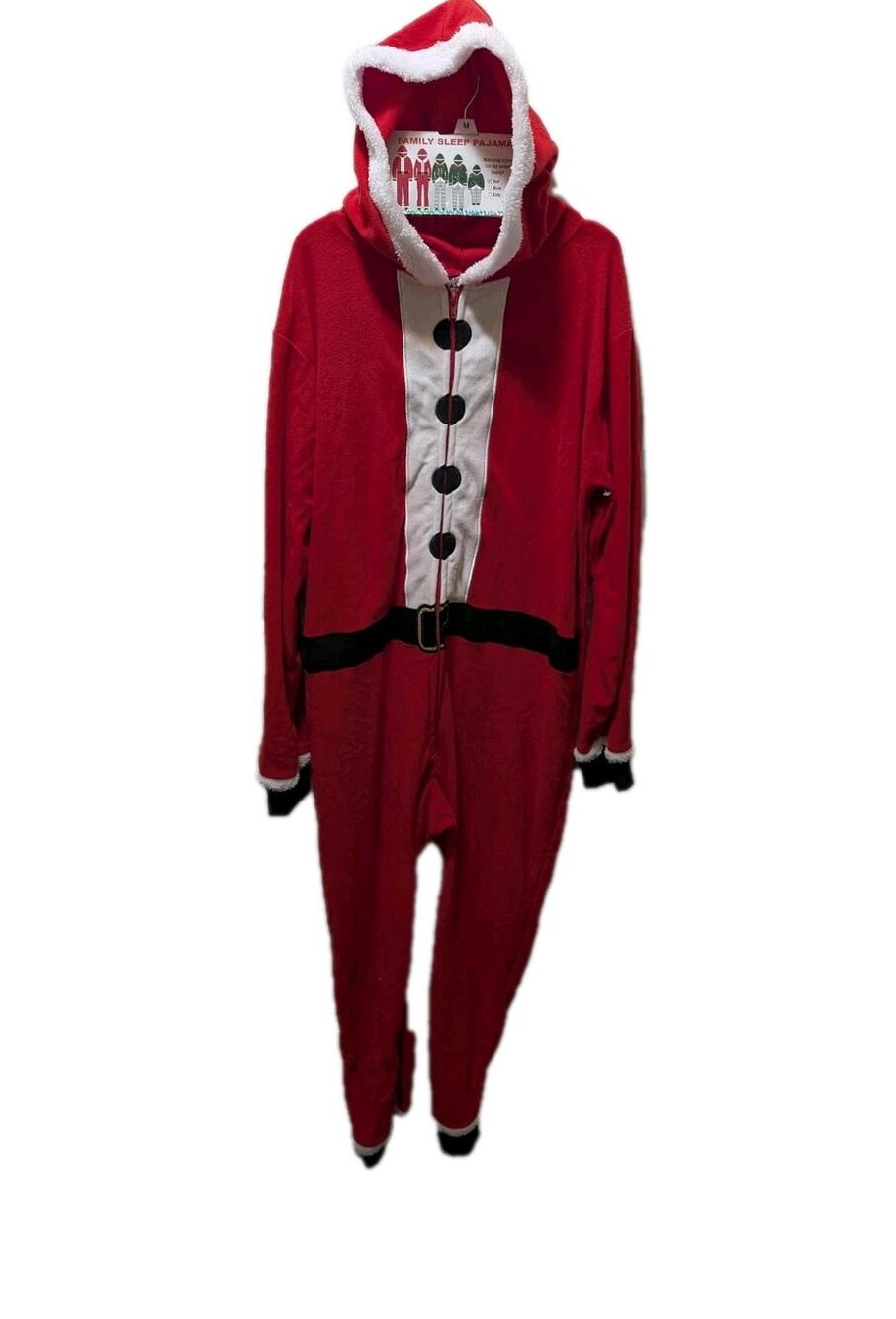 PJ's & Presents Christmas Santa Claus One-Piece Pajamas Holiday Men’s M New!